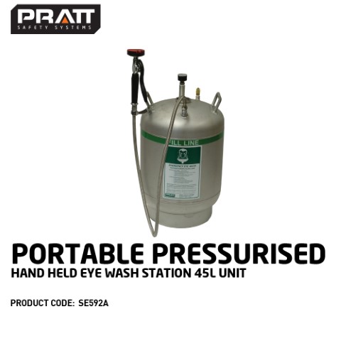 PRATT PORTABLE EYEWASH 45L WITH HAND HELD ASSY